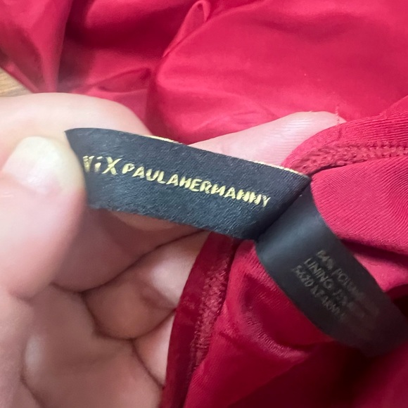 Vix Paula Hermanny Solid Red One Piece Swimsuit Size L - Picture 6 of 8